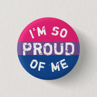 Bóton Redondo 2.54cm Chapa Bandera Bisexual So Proud - Love is Love