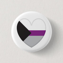 Bóton Redondo 2.54cm Chapa Bandera Demisexual Corazón - Love is Love
