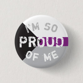 Bóton Redondo 2.54cm Chapa Bandera Demisexual So Proud - Love is Love
