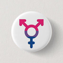 Bóton Redondo 2.54cm Chapa Bandera Símbolo Bisexual Él - Love is Love