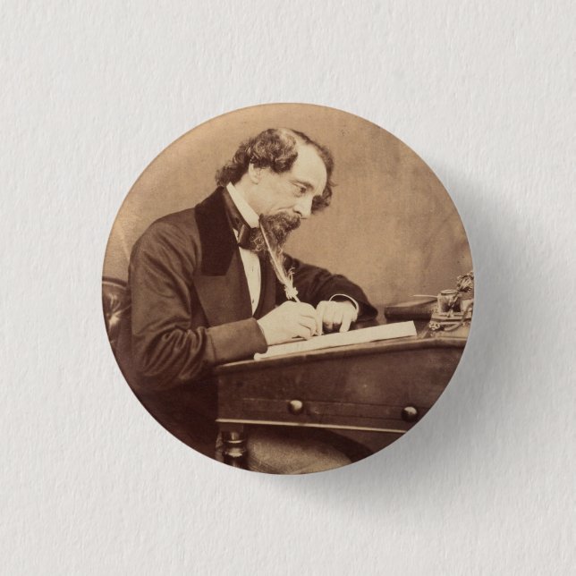 Bóton Redondo 2.54cm Charles Dickens (Frente)