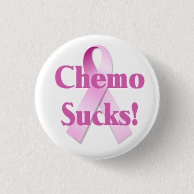 Bóton Redondo 2.54cm Chemo suga o botão do cancro da mama (Frente)