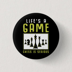 Bóton Redondo 2.54cm Chess Heartbeat Chess Master Chess Club