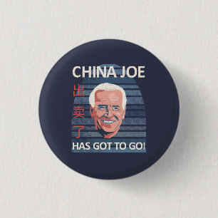 Bóton Redondo 2.54cm China Joe Tem Que Ir Contra Biden