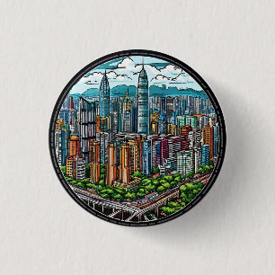 Bóton Redondo 2.54cm cidade de Shenzhen