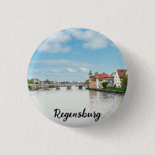Bóton Redondo 2.54cm Cidade histórica de Regensburg, Alemanha