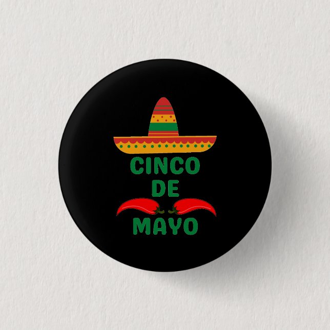 Bóton Redondo 2.54cm Cinco De Mayo (Frente)