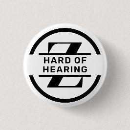 Bóton Redondo 2.54cm Círculo Preto Branco Monograma Dificuldade de Audi