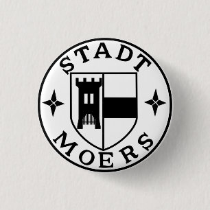 Bóton Redondo 2.54cm City Seal of Moers, Alemanha