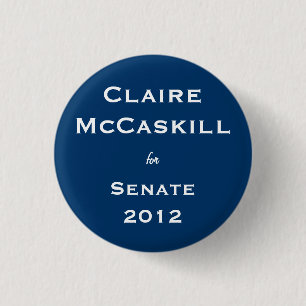 Bóton Redondo 2.54cm Claire McCaskill para o Senado