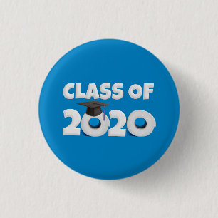 Bóton Redondo 2.54cm Class of 2020 Funny Toilet Paper