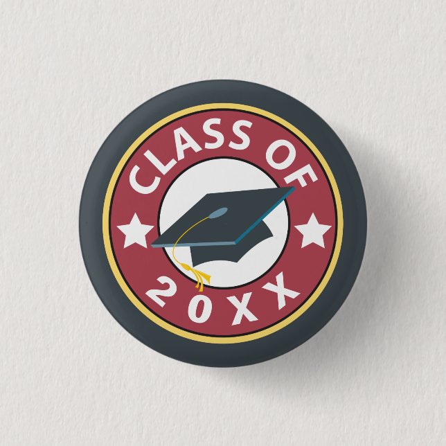 Bóton Redondo 2.54cm Classe de Graduação (Frente)