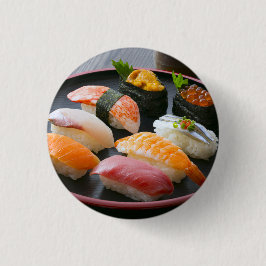 Bóton Redondo 2.54cm Classic Sushi Circle – Premium Button Badge by SUS