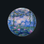 Bóton Redondo 2.54cm Claude Monet Water Lily Vintage Floral HD Art<br><div class="desc">Claude Monet Water Lily Vintage Floral HD Art Button. Pintor de Lírios-d'Água de Claude Monet. Pintado entre 1916-1919.</div>