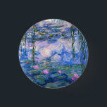 Bóton Redondo 2.54cm Claude Monet Water Lily Vintage Floral HD Art<br><div class="desc">Claude Monet Water Lily Vintage Floral HD Art Button. Pintor de Lírios-d'Água de Claude Monet. Pintado entre 1916-1919.</div>