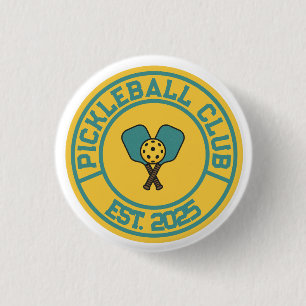 Bóton Redondo 2.54cm Clube de Pickleball Vintage Est. 2024 Emblema