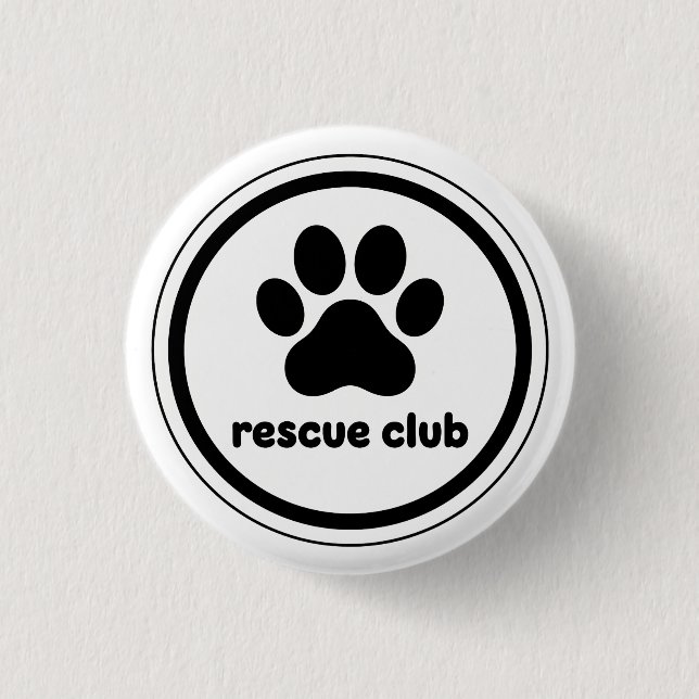 Bóton Redondo 2.54cm Clube de Resgate – Unidos pelas Patas (Frente)