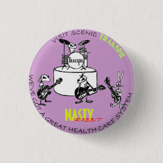 Bóton Redondo 2.54cm Coelho desagradável: Do "turismo Trakspil " do