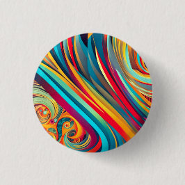 Bóton Redondo 2.54cm Color Wave Fusion – Modern Abstract Swirl Art