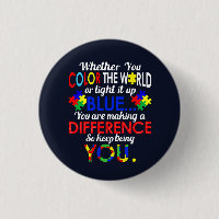 Colorir o mundo ou iluminá-lo como um autismo azul