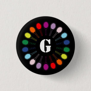 Bóton Redondo 2.54cm Com raquetes Tênis de monograma personalizados