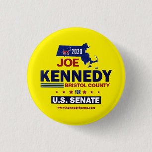 Bóton Redondo 2.54cm Condado de Bristol para Joe Kennedy 2020