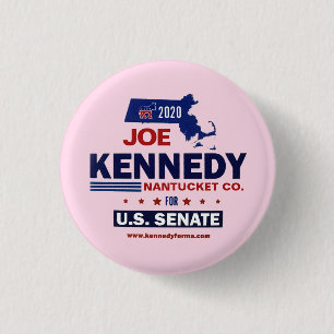 Bóton Redondo 2.54cm Condado de Nantucket para Joe Kennedy 2020