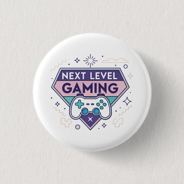 Bóton Redondo 2.54cm Controlador Retro de Jogos Next Level Gaming Paste (Frente)