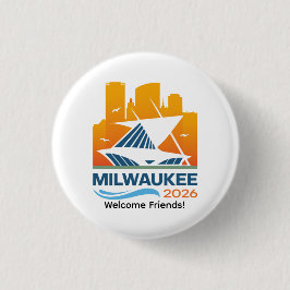 Bóton Redondo 2.54cm Convenção Internacional de Milwaukee Wisconsin 202