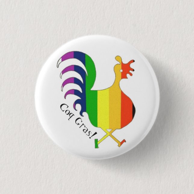Bóton Redondo 2.54cm Coq Gras - botão (Frente)