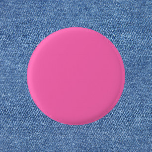 Bóton Redondo 2.54cm Cor Sólida Rosa Quente