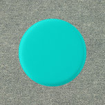 Bóton Redondo 2.54cm Cor Sólida Turquesa Brilhante<br><div class="desc">Cor Sólida Turquesa Brilhante</div>
