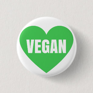 BÓTON REDONDO 2.54CM CORAÇÃO DO VEGAN