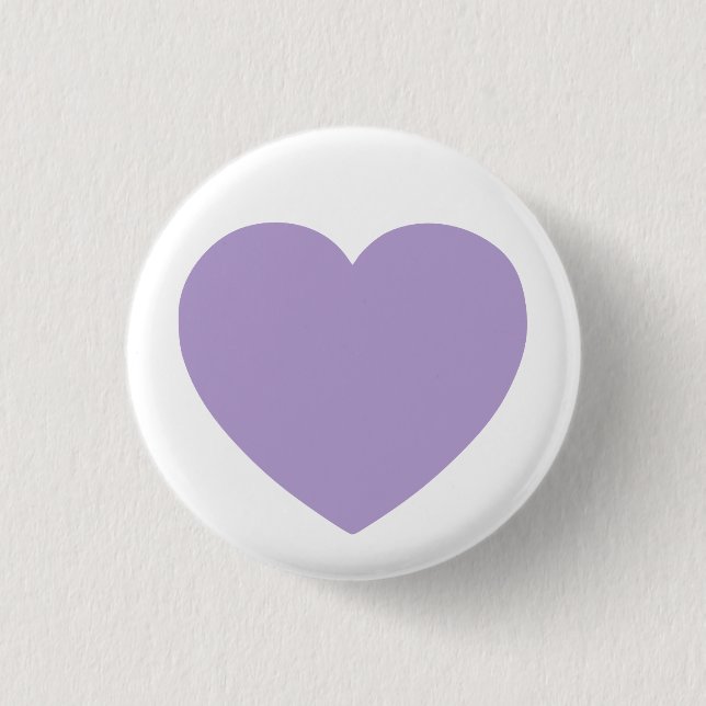Bóton Redondo 2.54cm Coração Roxo Minimalista Namorados (Frente)