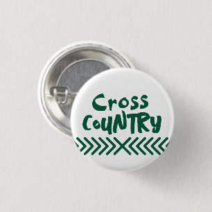Bóton Redondo 2.54cm corrida cross country tipografia verde e branco