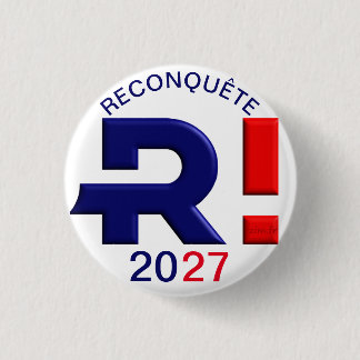 Bóton Redondo 2.54cm Crachá 32 mm, Reconquête 2027