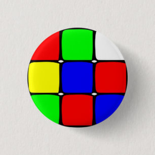Bóton Redondo 2.54cm Crachá Cubo