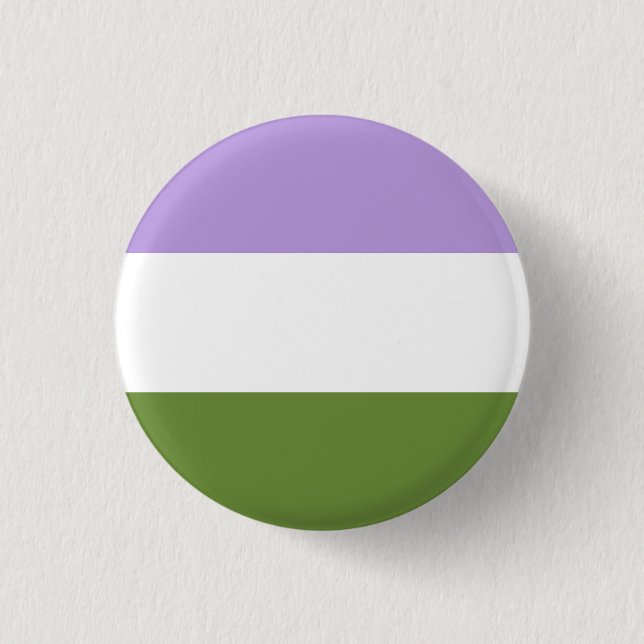 Bóton Redondo 2.54cm Crachá da bandeira de Genderqueer (Frente)
