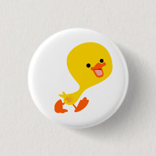 Bóton Redondo 2.54cm Crachá de Botão de Duckling de Cartoon Caminhand