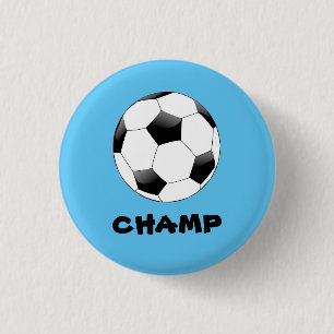 Bóton Redondo 2.54cm Crachá de campeões de futebol