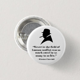 Bóton Redondo 2.54cm Crachá de Winston Churchill - citações 11