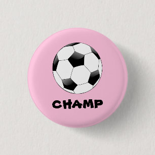 Bóton Redondo 2.54cm Crachá do campeão de futebol