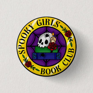 Bóton Redondo 2.54cm Crachá do Clube de Livros de Meninas Spooky