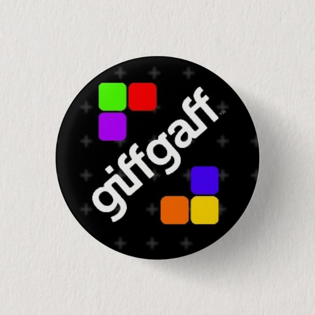 Bóton Redondo 2.54cm crachá do giffgaff (Frente)