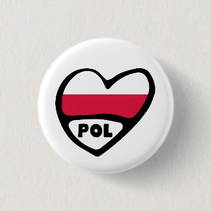 Bóton Redondo 2.54cm Crachá do Pin do coração da bandeira de código