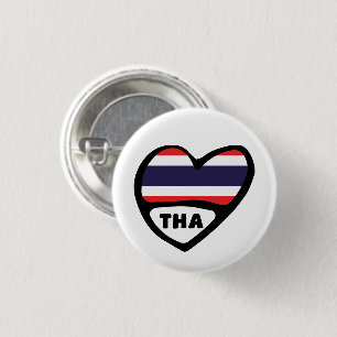 Bóton Redondo 2.54cm Crachá do Pin do coração da bandeira de código
