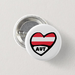 Bóton Redondo 2.54cm Crachá do Pin do coração da bandeira de código