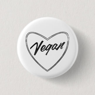 Bóton Redondo 2.54cm Crachá do Pin do coração do VEGAN