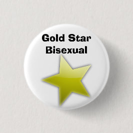 Bóton Redondo 2.54cm Crachá Dourado do Bisexual da estrela