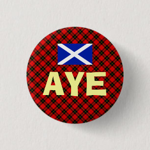 Bóton Redondo 2.54cm Crachá escocês do Tartan de Wallace da
